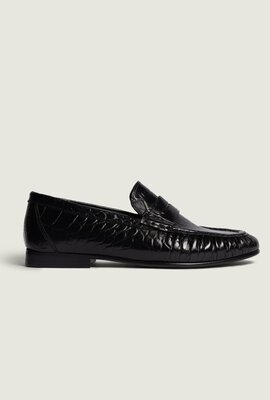 Posa Penny Loafer Wrinkle Croco