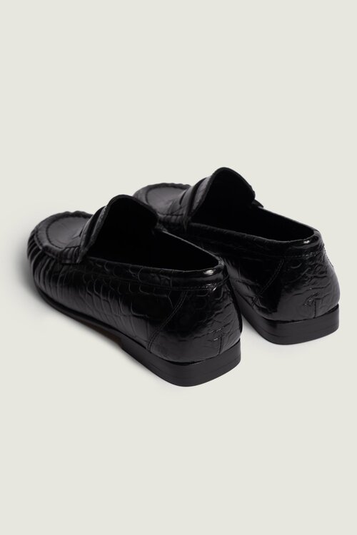 Posa Penny Loafer Wrinkle Croco