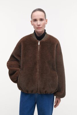 Studio AR by Arma Etta Faux-Mink-Jacke Braun
