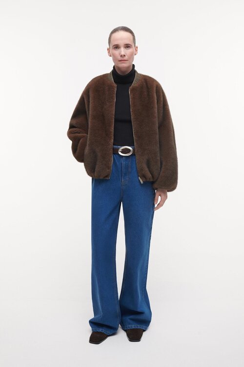 Studio AR by Arma Etta Faux-Mink-Jacke Braun