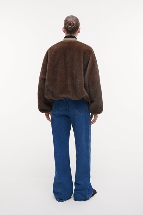 Studio AR by Arma Etta Faux-Mink-Jacke Braun