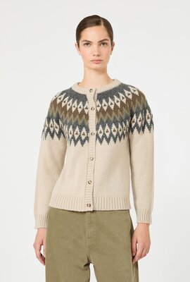 Max Mara Weekend Cardigan Beige Jacquard