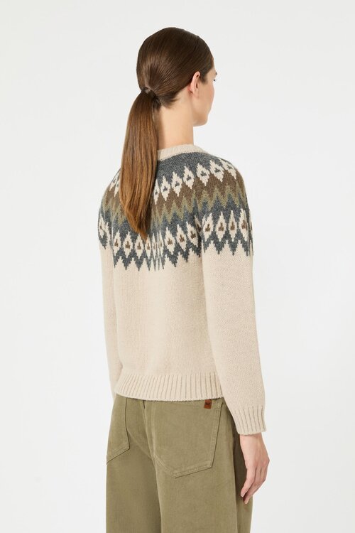 Max Mara Weekend Cardigan Beige Jacquard