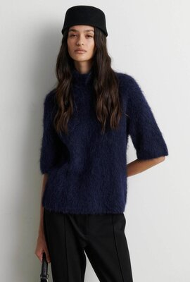 Second Female Karla Kurzarm-Pullover blau