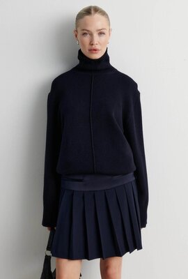 Second Female Alpha Knit Pullover T-Neck Blau