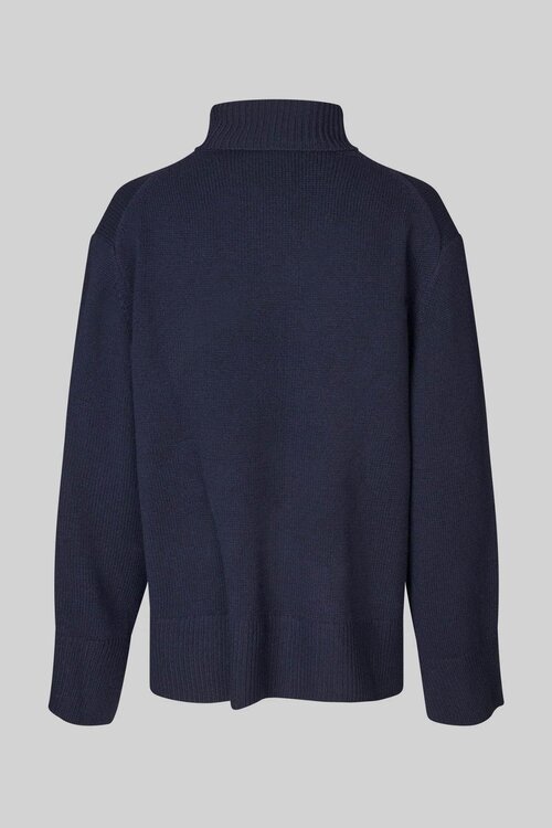 Second Female Alpha Knit Pullover T-Neck Blau