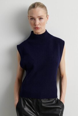 Second Female Longo Knit Pullunder blau
