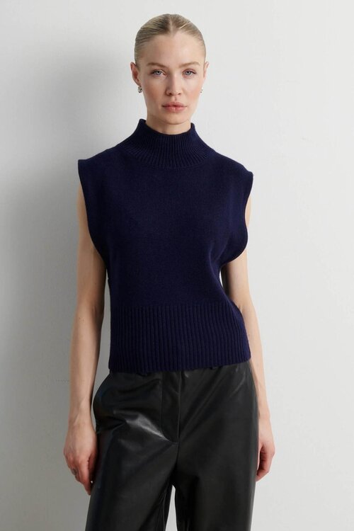 Second Female Longo Knit Pullunder blau