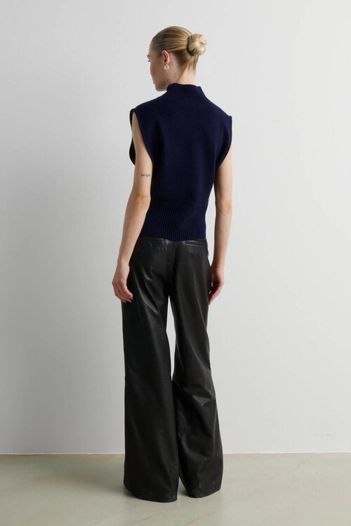 Second Female Longo Knit Pullunder blau