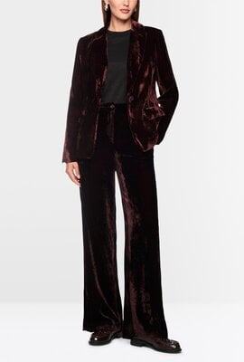 Marc Cain Blazer Velours Bordeauxrot