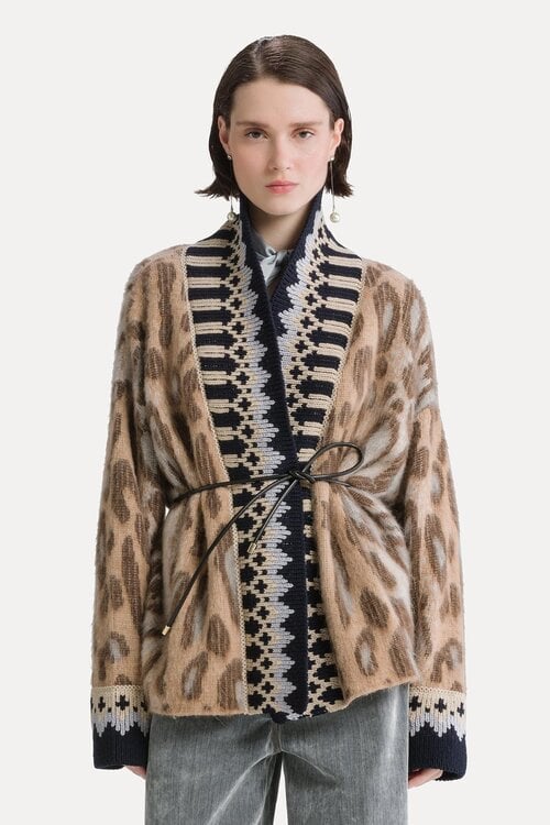Forte_Forte Gestrickte Strickjacke