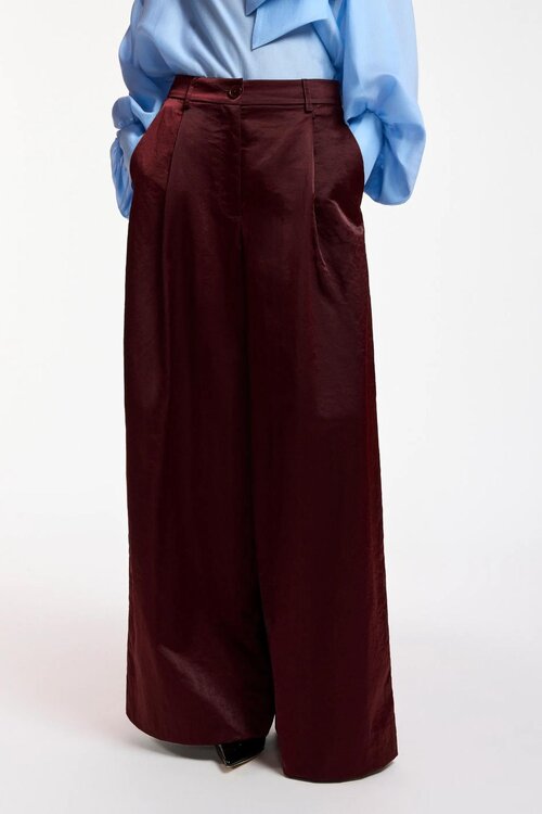 Essentiel Antwerp Wide-Leg-Hose Bordeaux