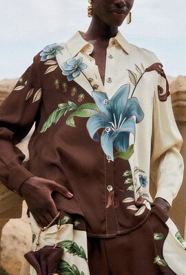 Farm Rio Milena Bluse Print Off White