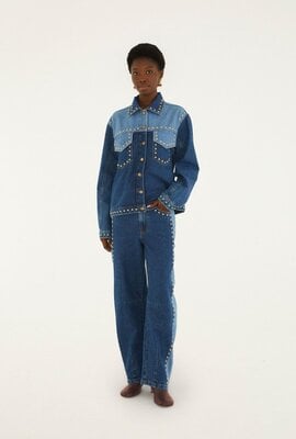 Farm Rio Details Nieten Metall Denim