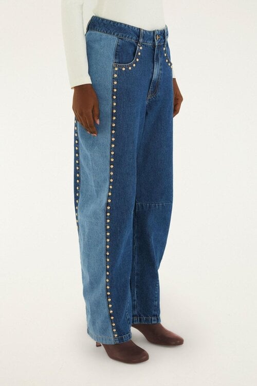 Farm Rio Details Nieten Metall Denim