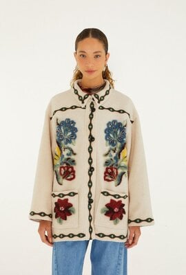 Farm Rio Lunar Boho Jacke Offwhite