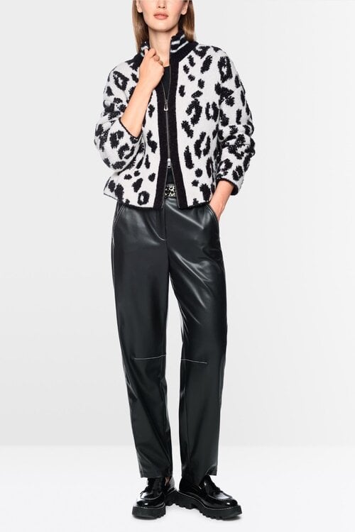 Marc Cain Strickjacke Print Schwarz