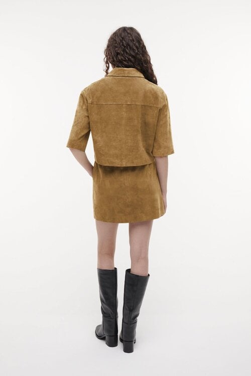 Studio AR by Arma Hollis Wildlederbluse Khaki