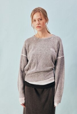 American Vintage Damsville Pullover grau