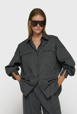 10Days tie Bluse anthrazit