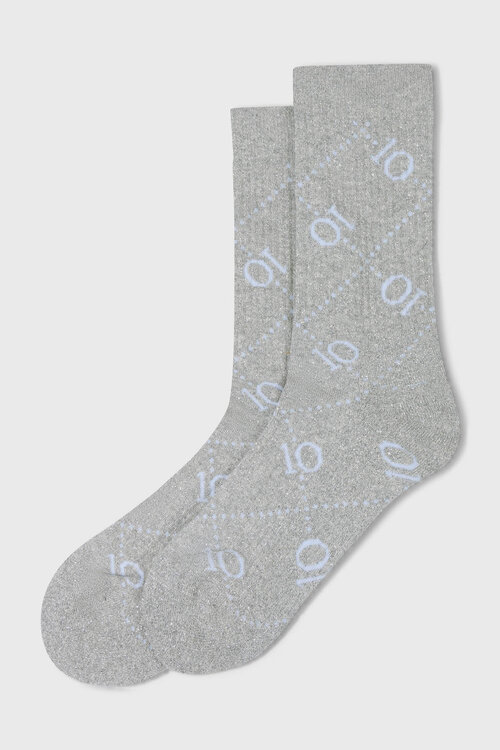 10Days lange socken allover monogramm g