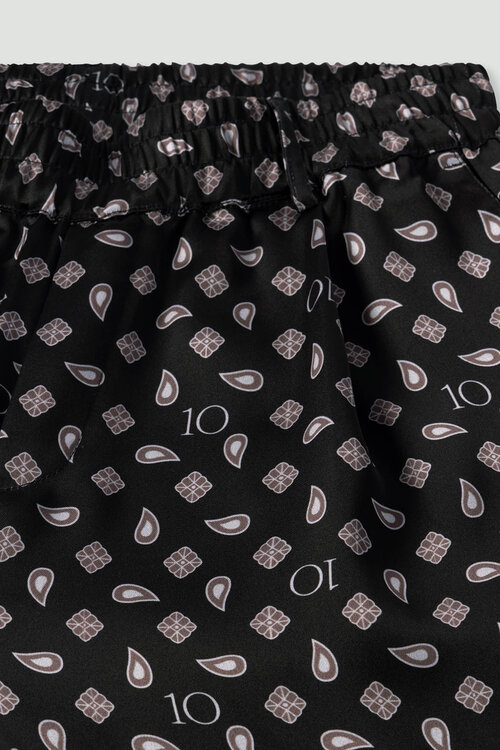 10Days Fluid-Hose Paisley Schwarz