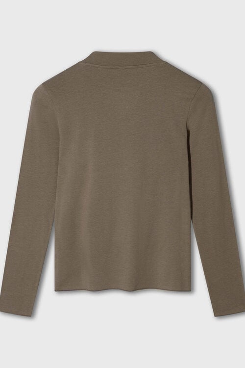 10Days Rollkragen-Tee Modal Braun