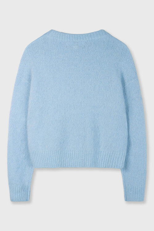 10Days hairy knit Pullover blau