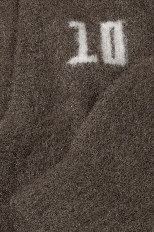 10Days hairy knit Strickjacke braun