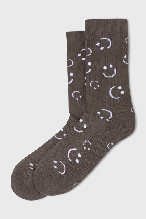 10Days lange Socken all over smile brui