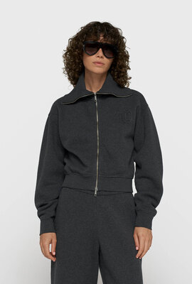 10Days Zip-Cardigan Fleece Anthrazit
