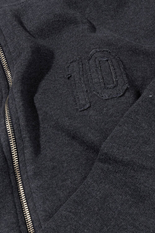 10Days Zip-Cardigan Fleece Anthrazit