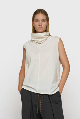 10Days Drape-Top Fleece Ecru