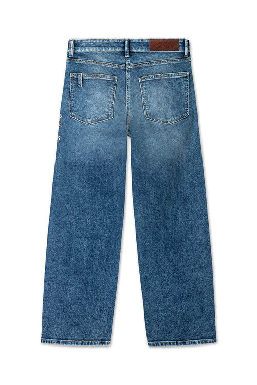 Cambio Baggy-Jeans mit Strass