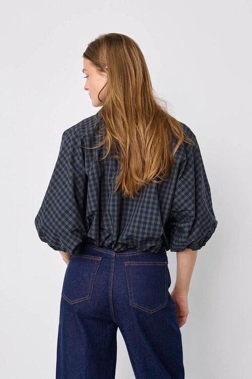 Sister Point Nelly Jacke navy kariert
