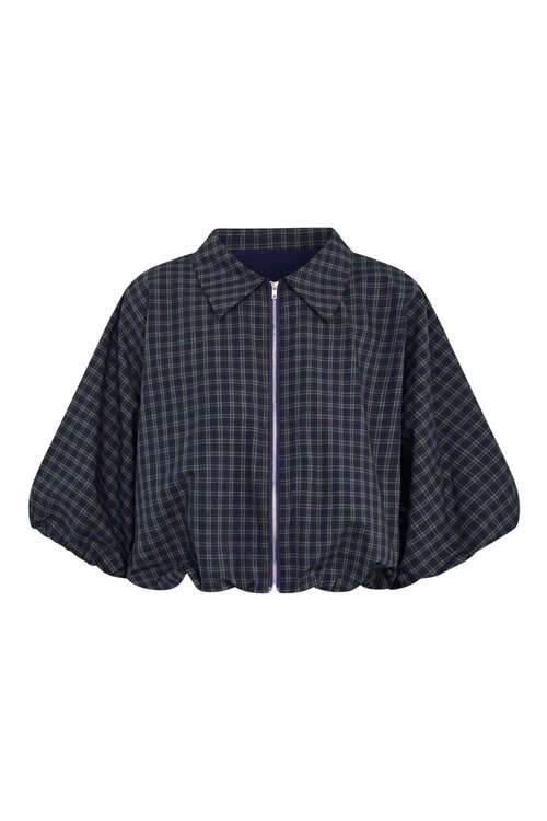 Sister Point Nelly Jacke navy kariert