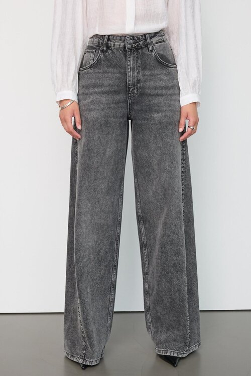 Co'couture Vicky Wide-Leg-Jeans schwarz