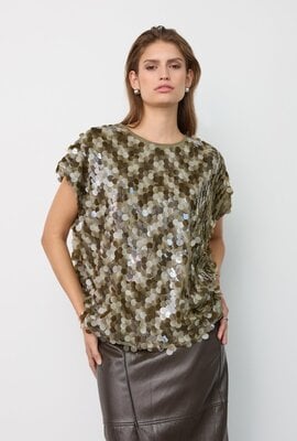 Co'couture Rhea Glitzer-Top army