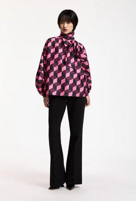 Essentiel Antwerp Bluse mit Schleifenprint black