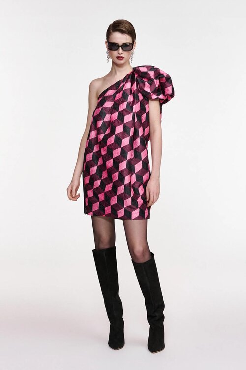Essentiel Antwerp Minikleid Print black/pink