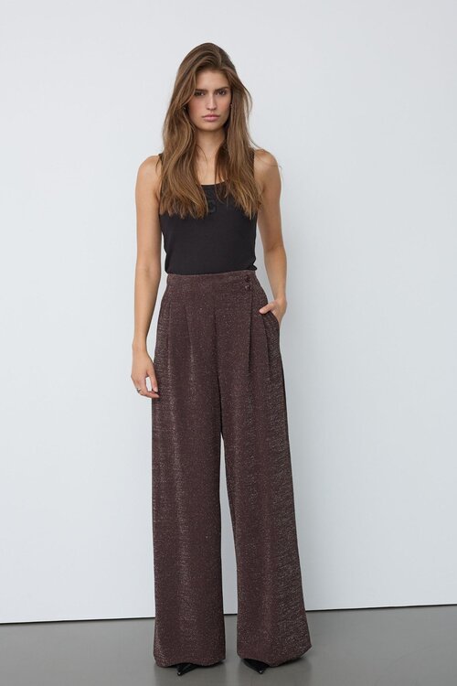 Co'couture Esti Glitzerhose braun