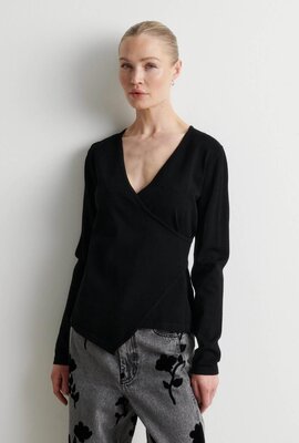 Second Female Stina Wrap Knit schwarz