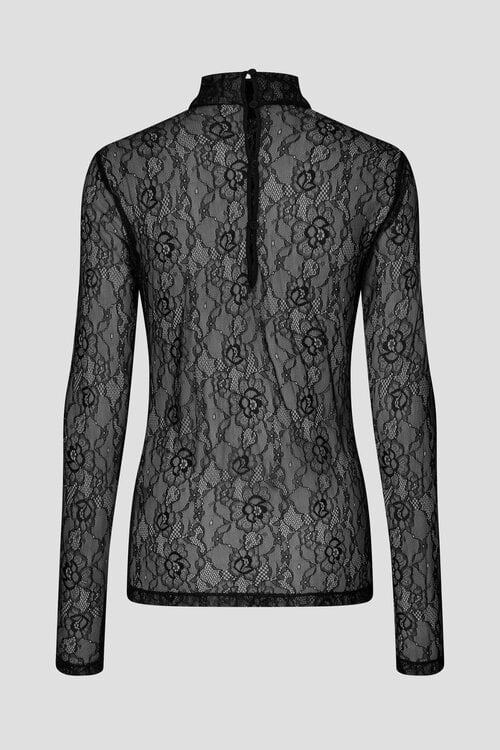 Second Female Luria Spitzenshirt schwarz