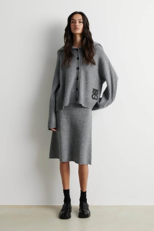Second Female Alpha Knit Weste grau