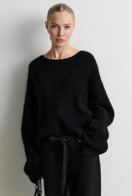 Second Female Brook Knit Pullover Spitze schwarz