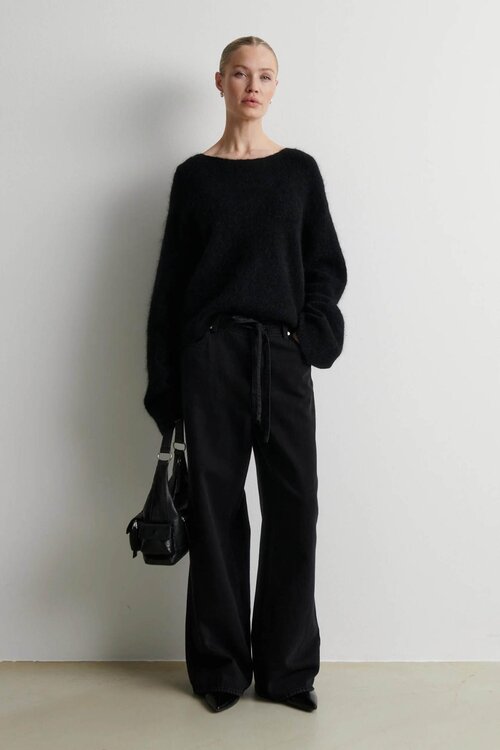 Second Female Brook Knit Pullover Spitze schwarz