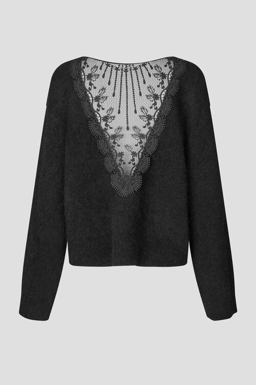 Second Female Brook Knit Pullover Spitze schwarz