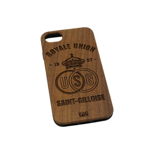 Houten telefoonhoesje donker