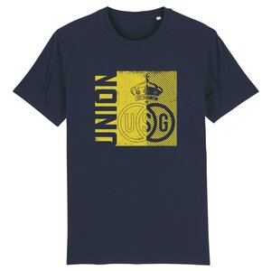 T- shirt bleu Union jaune streetwear