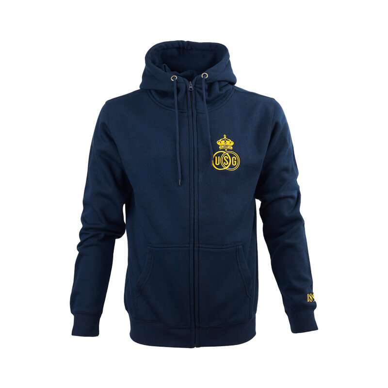 Topfanz Sweat à capuche zippé Logo jaune